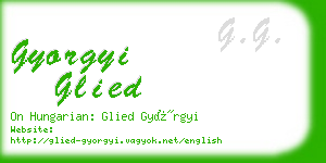 gyorgyi glied business card